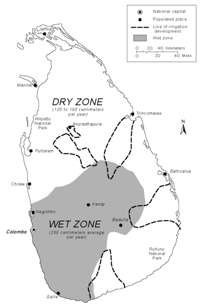 Sri Lanka Rainfall Map