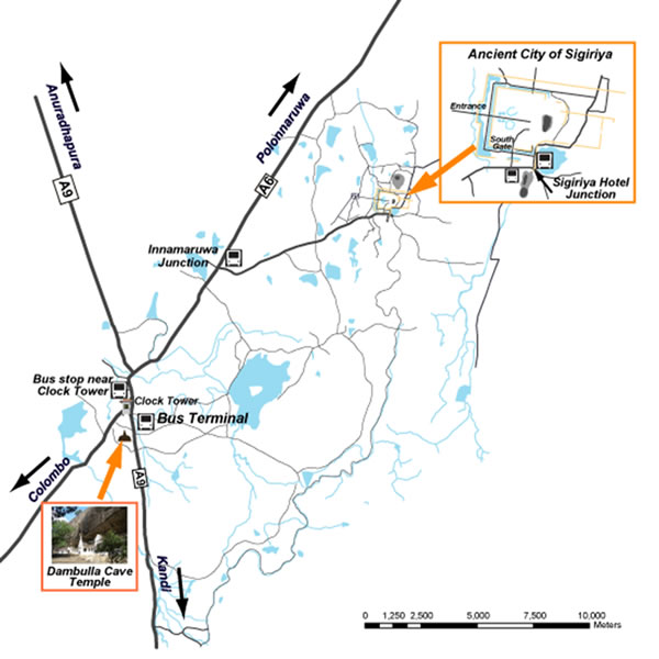 Sigirya Bus Route